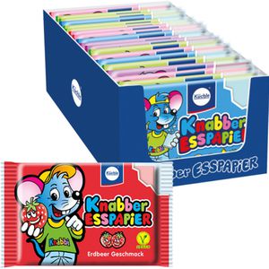 Küchle Esspapier Knabber, mit Fruchtgeschmack, in 4 verschiedenen Sorten & Farben, je 25 g, 25 Pack