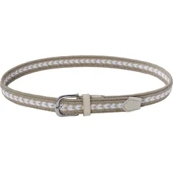 Alberto Gürtel Multicolor Braided, beige/weiss