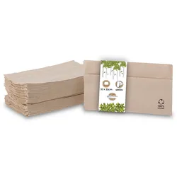 BIOZOYG 4800 Stück Servietten 1-lagig 1/8 Pfalz ungebleicht 33 x 33 cm Einwegservietten, Papierservietten, Recyclingservietten, Umweltfreundlich