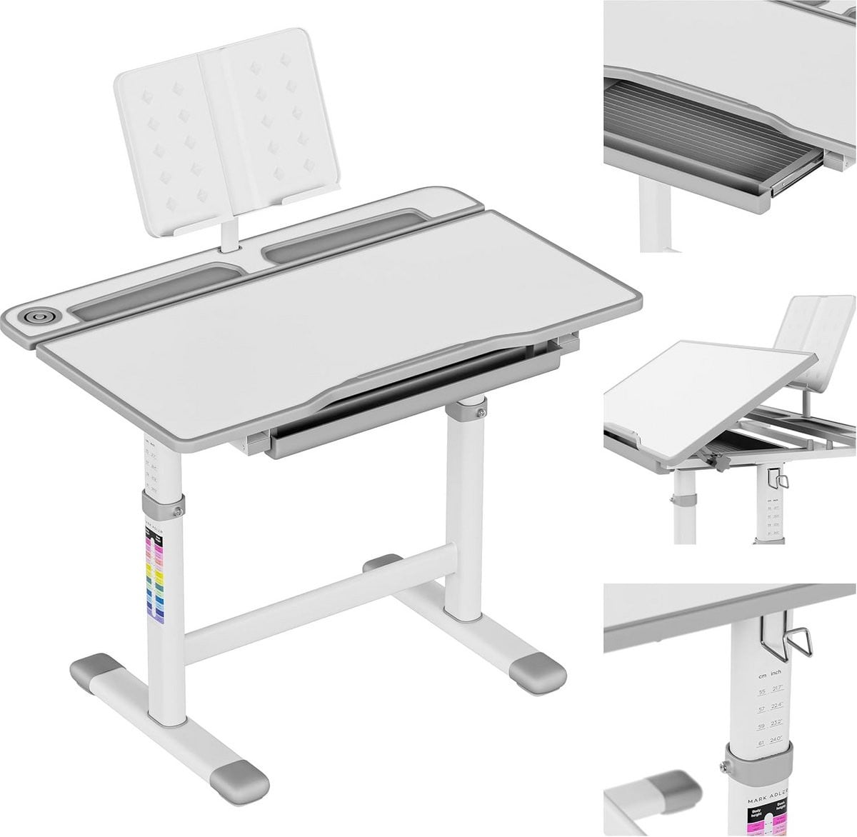 Ergonomisch Kinderbureau met Verstelbare Hoogte en Kantelbaar Werkblad