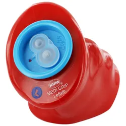 KUM Linkshänder Dosenspitzer doppelt Medi Grip Lefty M2, rot/blau