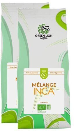greenLionCoffee 250 G - Café Moulu - Le Mélange Inca Bio - Green Lion Coffee - MaxiCoffee