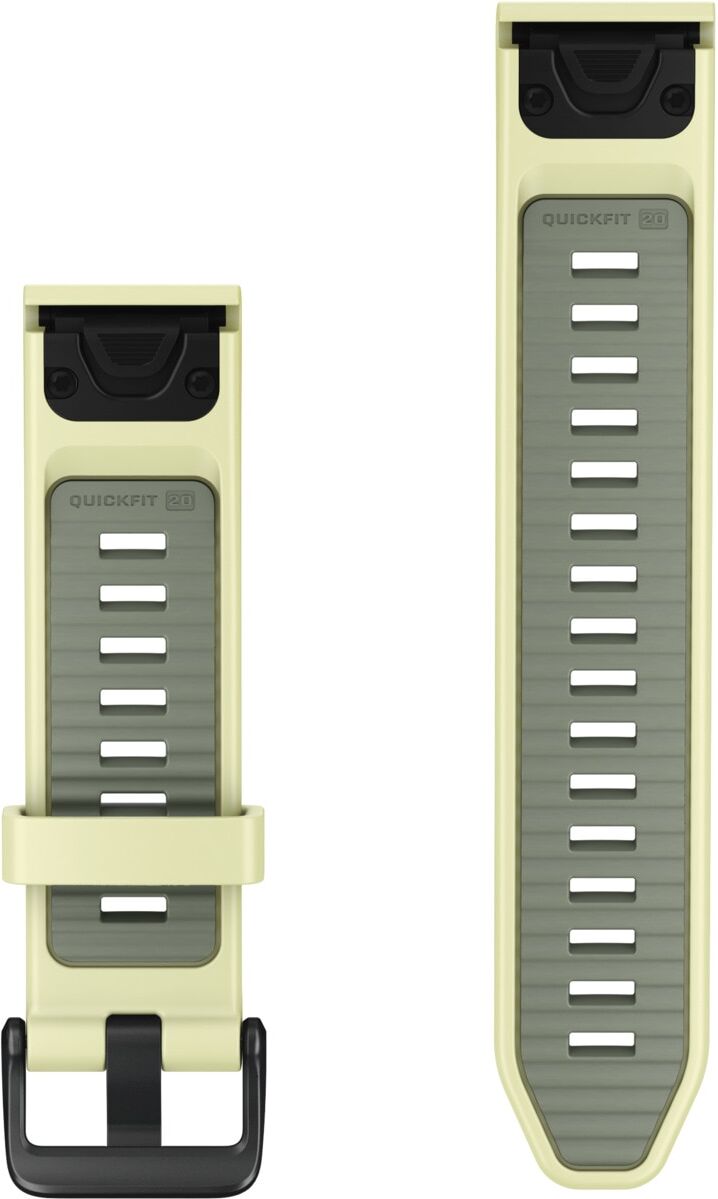 Garmin Smartwatch-Armband "QuickFit Silikon Armband 20 mm", zitrone, weidengrün, 25cm, Uhrenarmbänder, Smartwatch-Armband