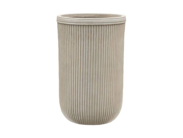Grosser In-/Outdoor Blumentopf „Vertical Rib“, verschiedene Grössen Beige Baq Design