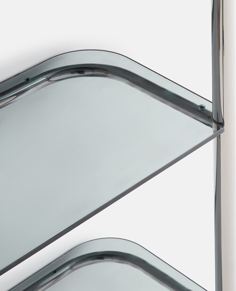 LA REDOUTE INTERIEURS Étagère murale en inox et verre fumé, GIORGIO