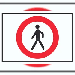 HB-Druck Für Fußgänger verboten Symbol Schild A6 (105x148mm)