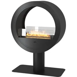 SOLOLED Incyrcle Stand 2Side Bioethanol-Arbeitsplattenkamin - Runder Design-Biokamin mit Doppelfassade d.70cm
