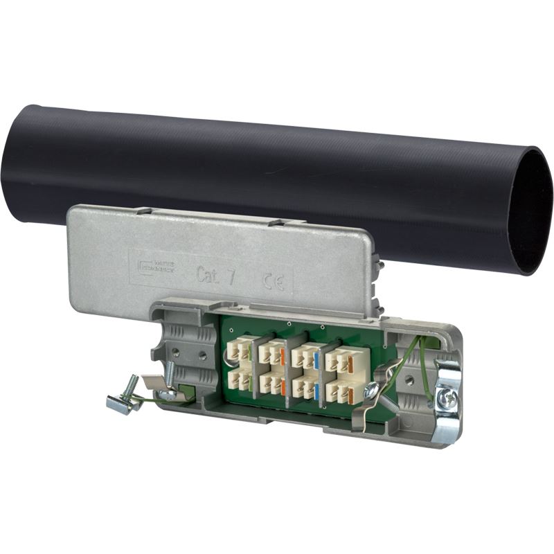 Metz Connect CAT 7 Kabelverbinder IP67 mit Schrumpfschlauch