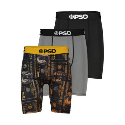 Boxershorts PSD "3 PACK - MONEY GANG Herren", Herren, Gr. M, bunt (multi), 90% POLYESTER, 10% ELASTHAN, Unterhosen
