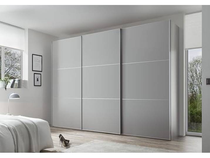 Staud Schwebetürenschrank 3-türig Includo, Dekor Saphir, 222cm / 280cm / 68 cm (H/B/T), Basic