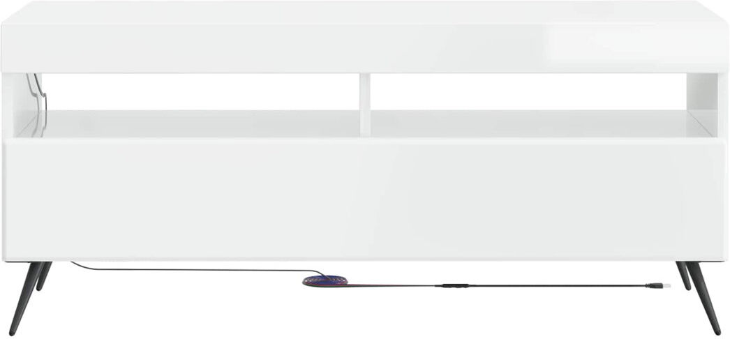 Metro TV Stand High Gloss White 43cm H x 100cm W x 35cm D
