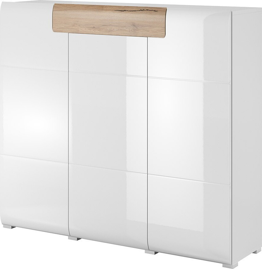 Meublorama Buffet OHIO groot model in wit en eiken effect design stijl