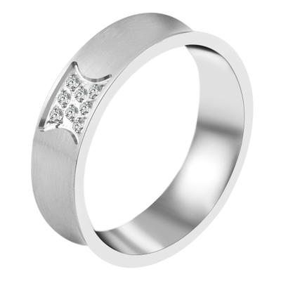 Fingerring ADELIA´S "Damen Ring aus Edelstahl mit Strass Steinchen" Gr. 62, silber, Fingerringe, Damen, 62, Edelstahl, Fingerring