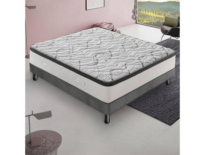 Matelas Mousse 140x200 cm DELUXE - Epaisseur 20 Cm - Réversible - Côté Été/hiver