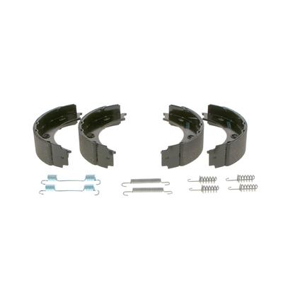 BOSCH Handbremsbeläge VW,MERCEDES-BENZ 0 986 487 611 9044200220,9044200320,A0024205920 Handbremsbacken,Bremsbackensatz, Feststellbremse A9044200220