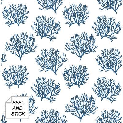 NextWall Coastal Coral Reef Peel and Stick Wallpaper