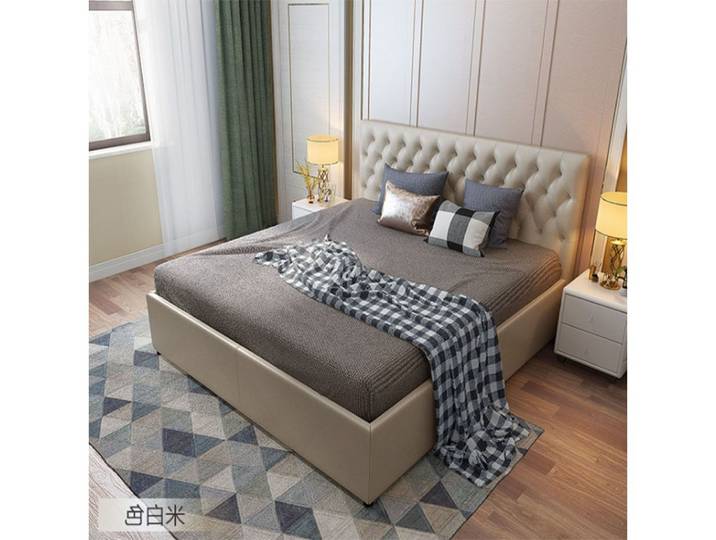 Xlmoebel Polsterbett Chesterfield Designer Bett mit elegantem Kunstlederbezug (Polsterbett, Chesterfield Bett 4062292302619), Hergestellt in Europa