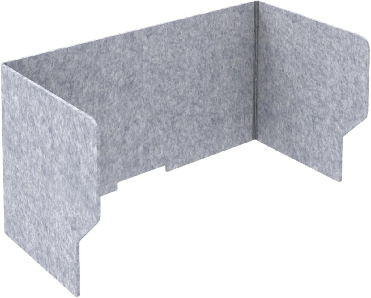 Grijs opvouwbaar bureau scheidingswand privacy scherm 60 x 50 cm