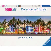 Puzzle Panorama - Nachtlichter am Ocean Drive 1000 Teile