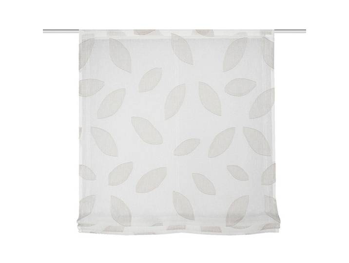 Raffrollo Moran, Taupe, Uni, 120x140 cm, Oeko-Tex® Standard 100, Länge universell einstellbar, Heimtextilien, Vorhänge, Rollos, Rollos