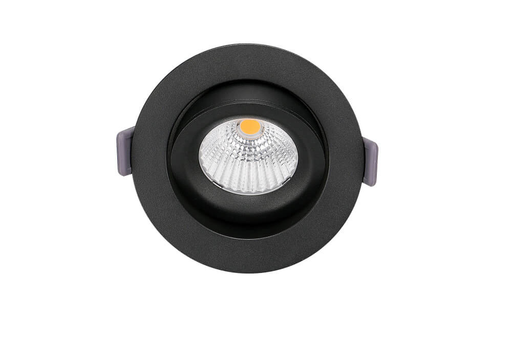 Artdelight Dim-to-warm inbouwspot DL 4109 BL DTW - Zwart - Rond - LED