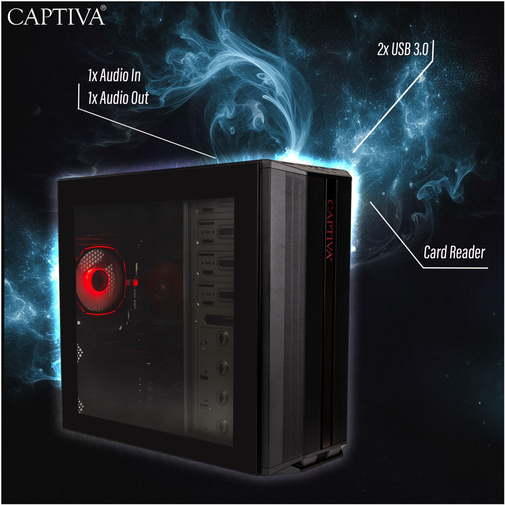 CAPTIVA Gaming-PC "Entry Gaming R10-1559", schwarz, ohne Betriebssystem, Arc™ B580, 32 GB RAM 1.000 GB SSD, Desktop-PCs, Gaming-PC