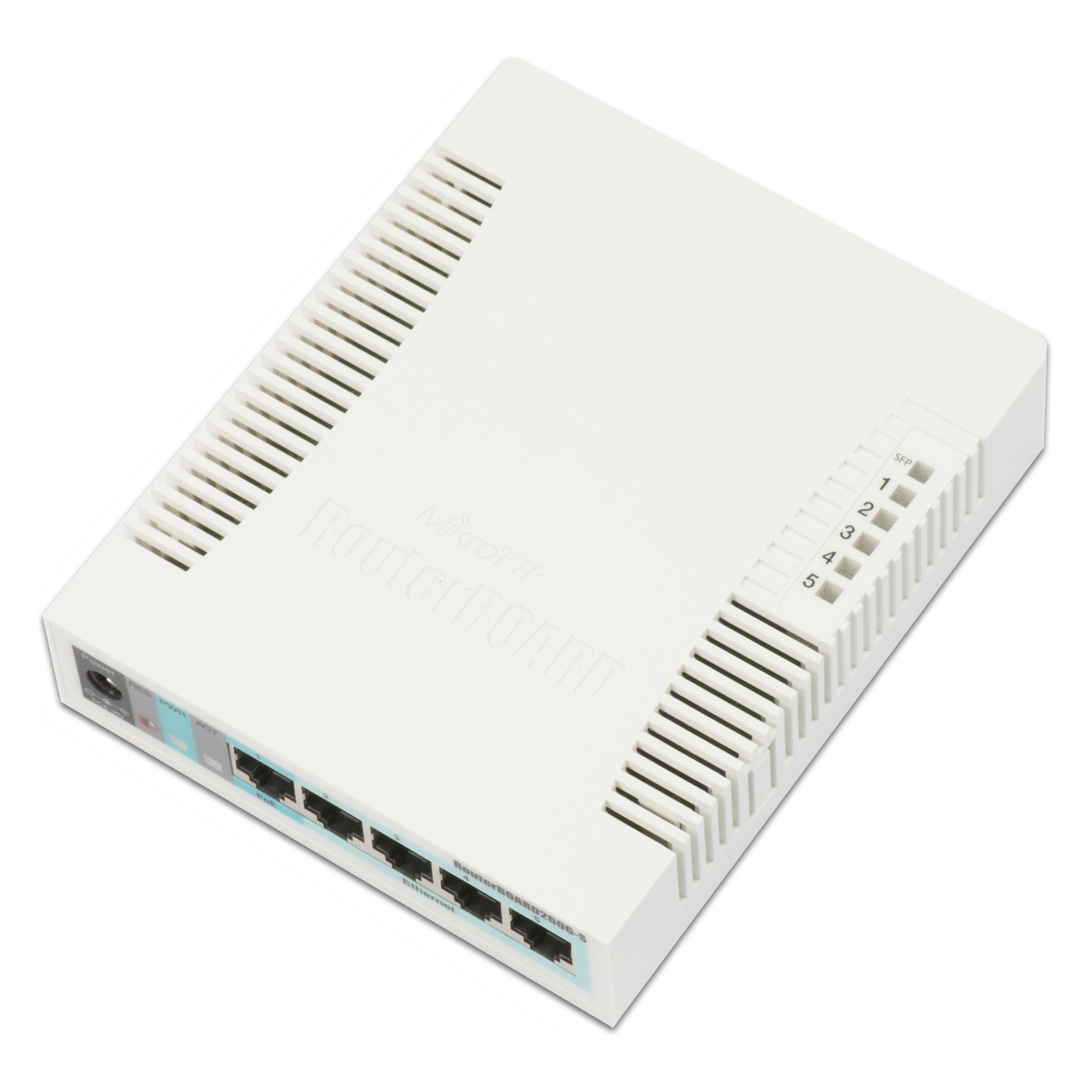 MikroTik Routerboard RB260GS 5port Gigabit 1port GBE SFP Switch (6 Ports) (CSS106-5G-1S)