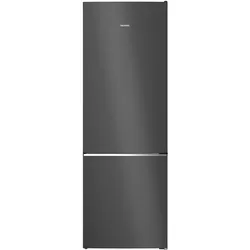 Siemens iQ500, free-standing fridge-freezer with freezer at bottom, 203 x 70 cm, BlackSteel, KG49N4XAF, Kühlschrank Freistehend, Schwarz, Silber