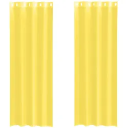 vidaXL Voile Vorhänge mit Ösen 2 Stk. Gelb