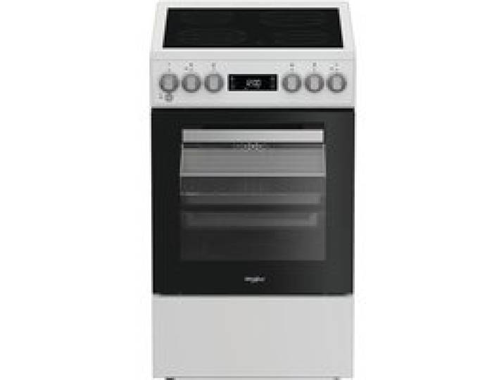Cuisinière vitrocéramique - WHIRLPOOL - W5V5LCW - 4 foyers - 7900 W - L50 cm - Blanc