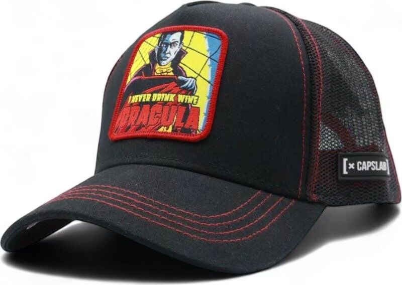 Gorra Capslab Monster Drácula Negra Talla Única Hombre