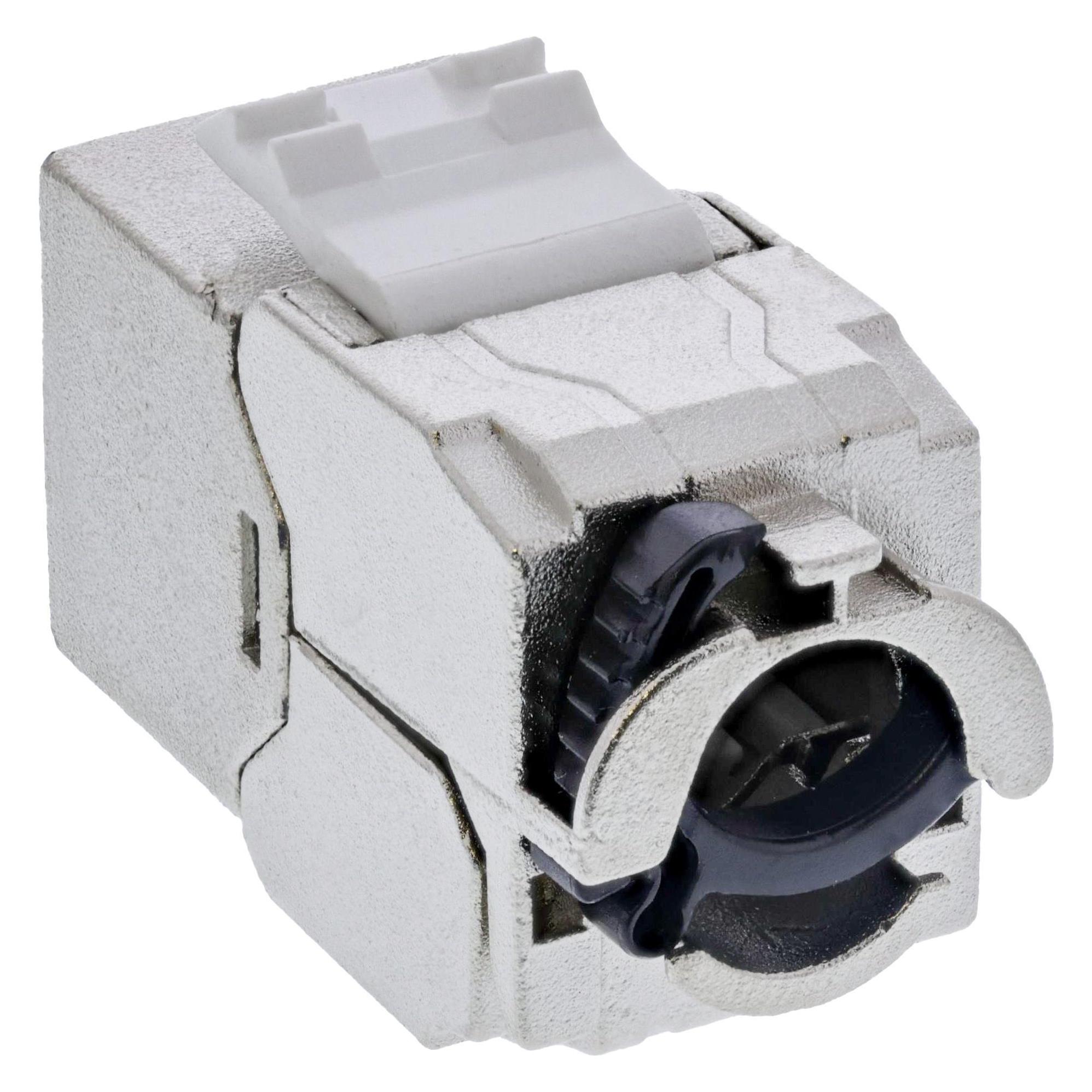 InLine Keystone RJ45 Buchse Slim, SNAP-In, Cat.8.1, integrierter Kabelbinder (Keystone Modul) (76202Q)