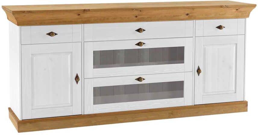 Pharao24.de Sideboard in Weiß Holz Landhaus