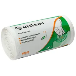 Müllbeutel Deiss First Plus 80 L, 50 Stück/Rolle weiss LDPE Material, 630 x 850 mm