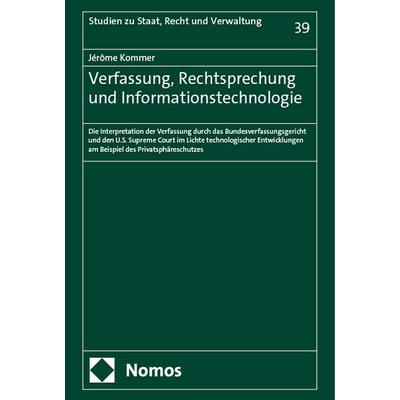 Verfassung, Rechtsprechung und Informationstechnologie, Gebundene Ausgabe von Jérôme Kommer, Nomos, 978-3-7560-2335-6