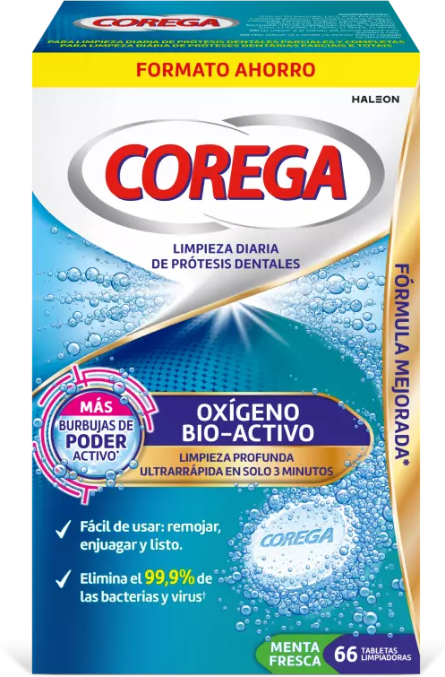 Corega Bioactive Oxygen Dental Prosthesis Cleaning 66 Units