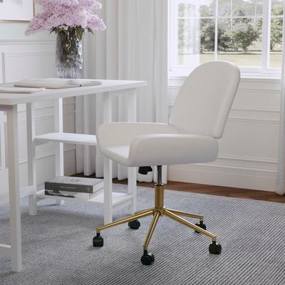 Martha Stewart Upholstered Armless Swivel Home Office Chair