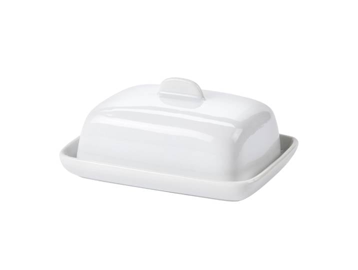 Butterdose Porzellan weiss