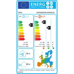 Inverter-Klimaanlage Gree Pular Eco GWH09AGB-K6DNA1B (Wi-Fi) / 9 000 BTU