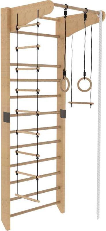 Kinder Sport Sprossenwand aus Holz schwarz-holz MAŁPISZON EU