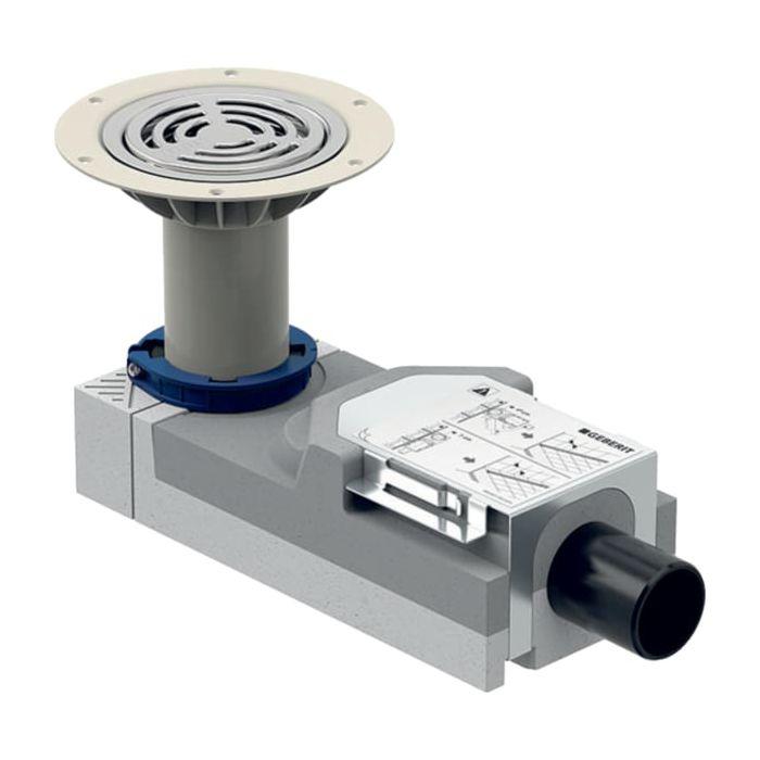 Geberit Setaplano Duschbodenablauf 154055001 Ø 50 mm, für Estrichhöhe am Einlauf 114-215mm