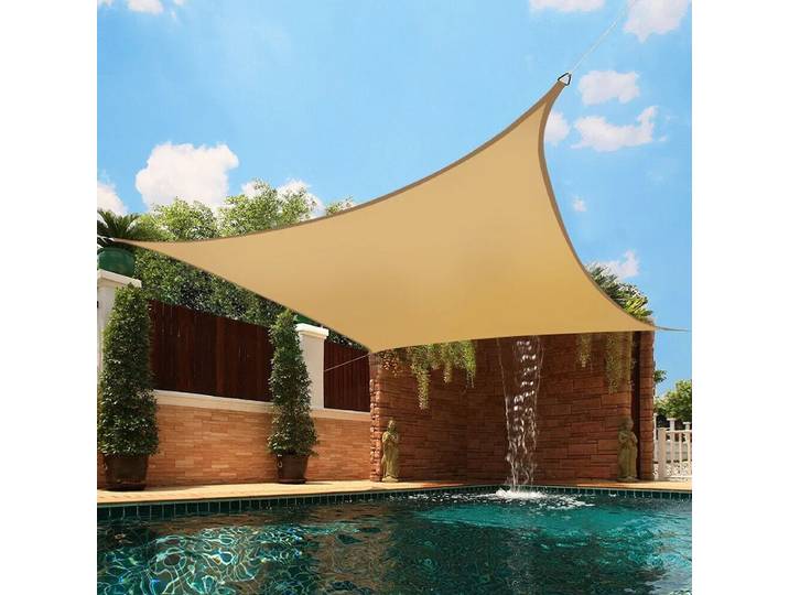 Voile d'ombrage carré en Polyester imperméable 300D, 2.5x2.5M, pour jardin, terrasse, auvent de piscine, pare-soleil en toile, auvent de Camping