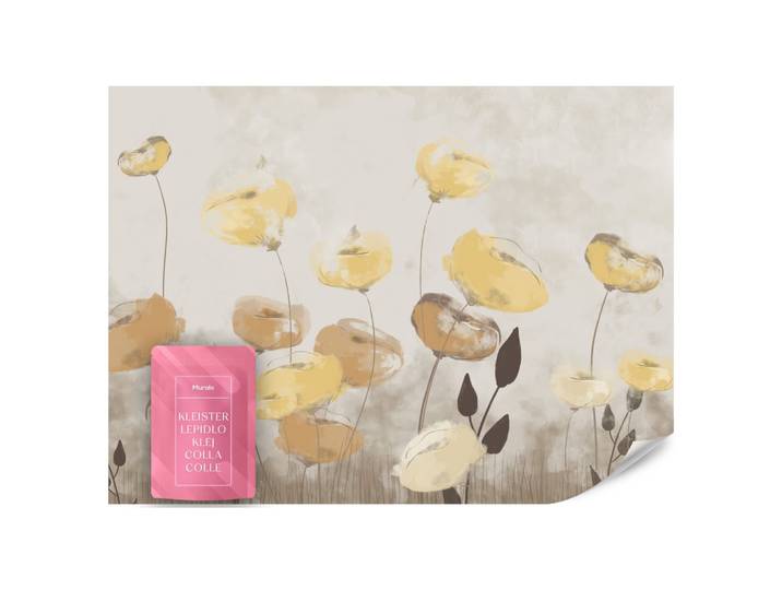 FOTOTAPETE Blumen Feldpflanzen Abstraktion 200x140