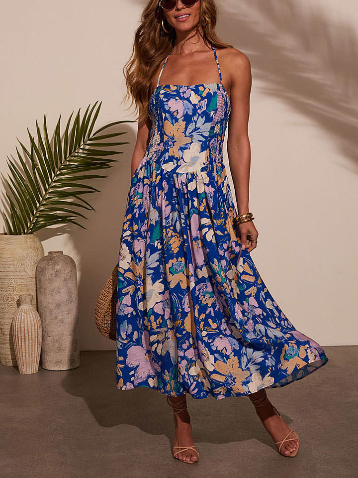 Milan Kiss Kleid in Blau - XL