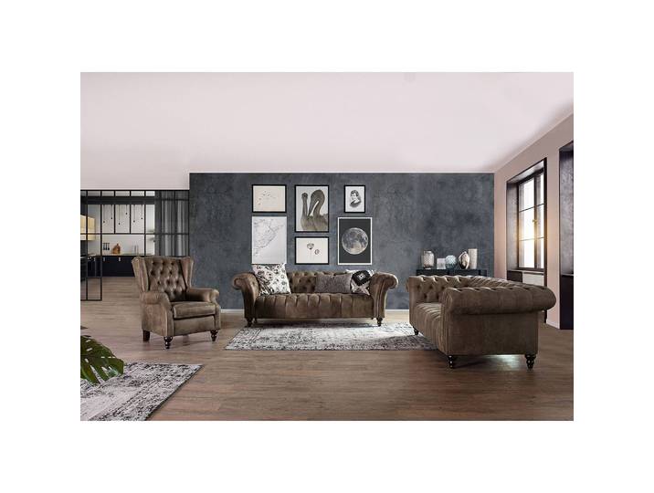 Ohrensessel Boyce Braun/Nougat Lederart: Echtleder Material: Echtleder 83 x 102 x 89cm