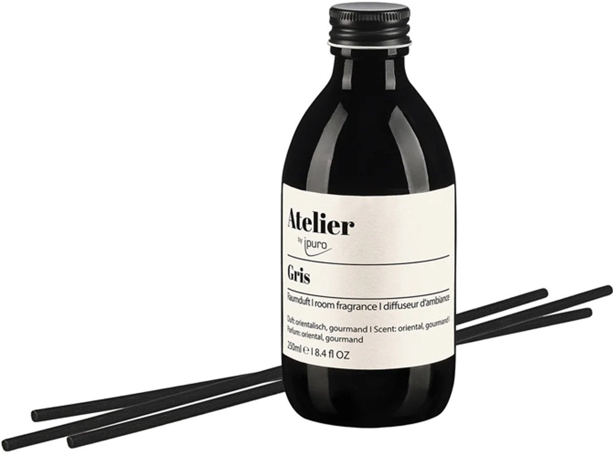 Atelier by Ipuro Geurstokjes Navulling Gris 250 ml - Huisparfum