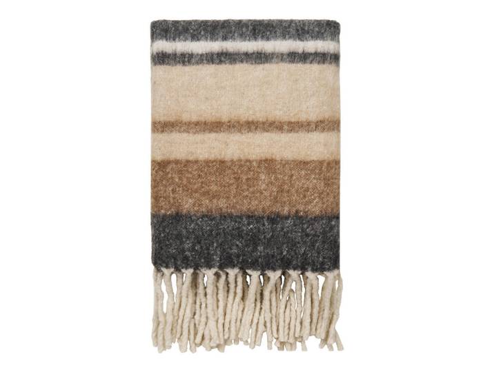 Plaid Carmel, Braun, Streifen, 130x170 cm, Heimtextilien, Wohntextilien, Decken, Plaids