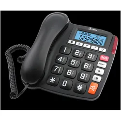 Olympia Telefon 4520, schnurgebunden, Telefon, Schwarz, Weiss