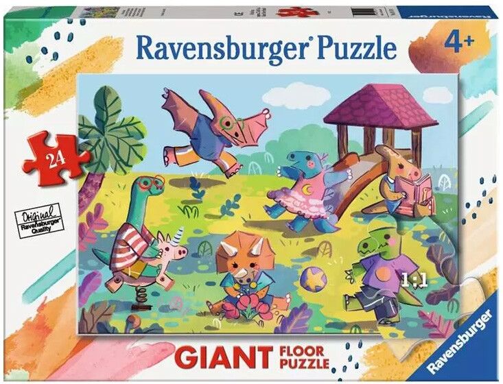 Ravensburger Puzzle Giant 24 pièces - La récréation des dinosaures