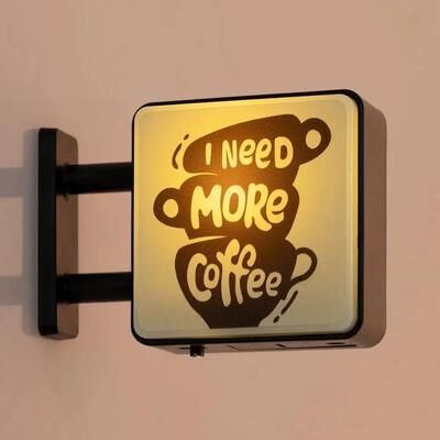 Uplift Essentials Coffee Corner Atmosphere Light Sign High Definition Luminous Miniature Pegboard Decor stack